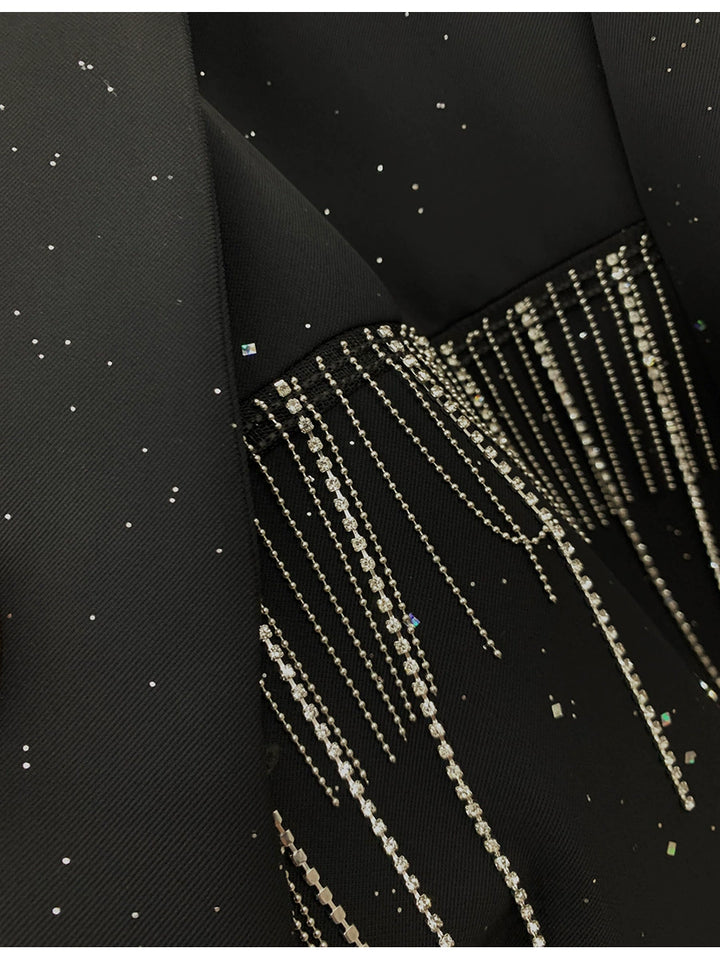 Tassel Chain Starry Pattern Jacket