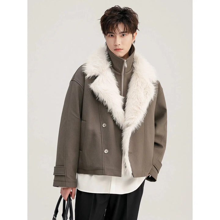 Imitation Mink Collar Two-piece Jacket