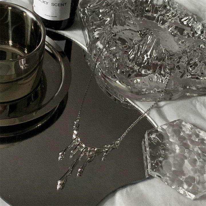 Irregular Liquid Lava Pendant Necklace
