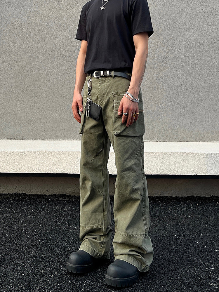 Multi-Pocket Wide-Leg Jeans