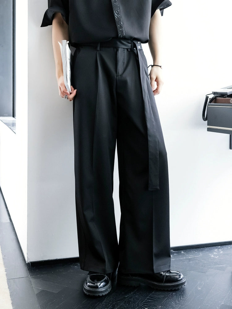 Wide Leg Summer Pants with Belt