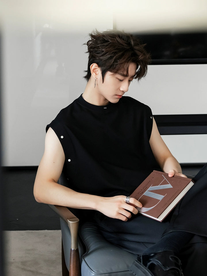 Detachable Striped Short Sleeve T-shirt