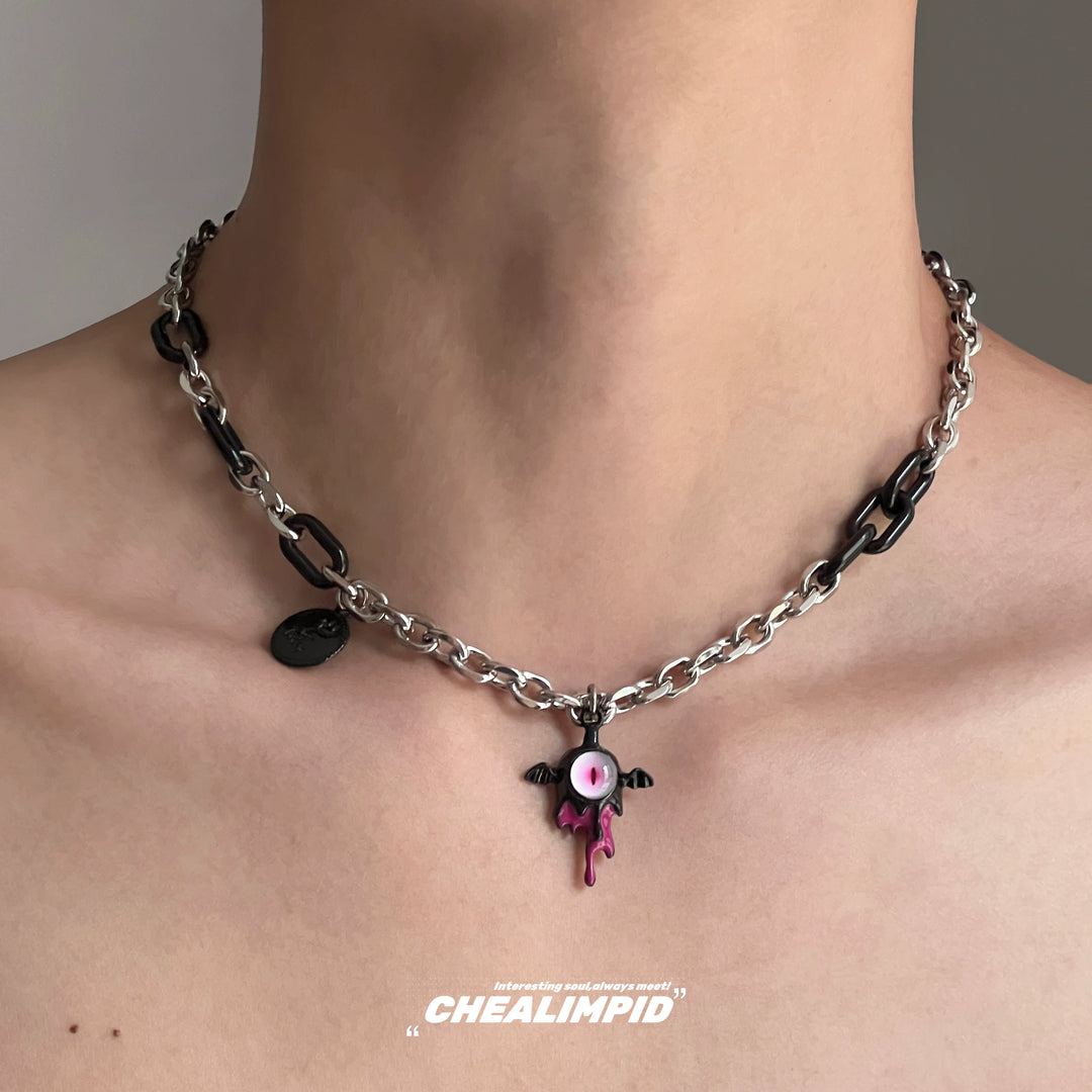 Titanium Steel Devil Pendant Hip-Hop Necklace