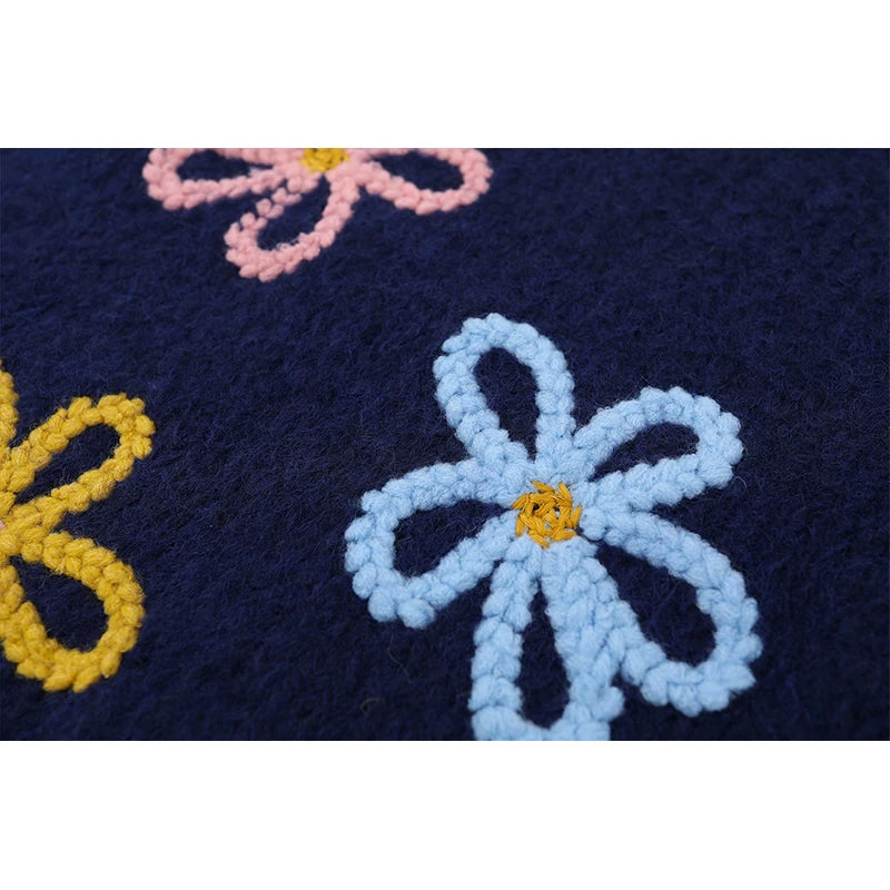 Embroidered Flower Knit Vest