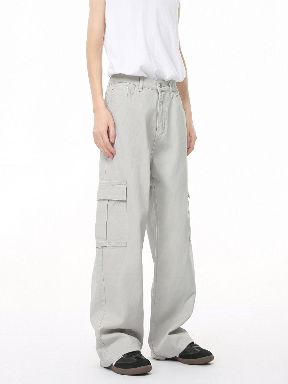 Multi-pocket Wide-leg Cargo Pants