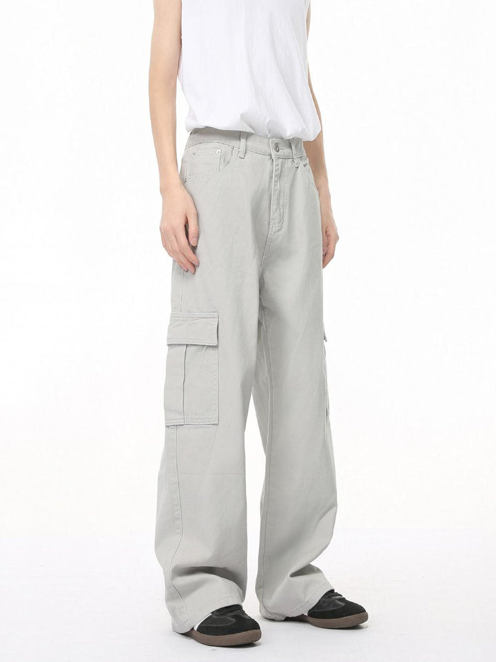 Multi-pocket Wide-leg Cargo Pants