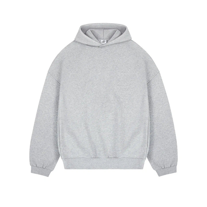 Drop Shoulder Velvet Hoodie Pullover