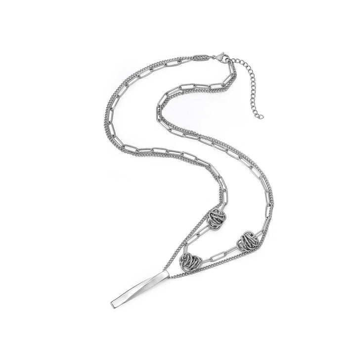 Double Layer Titanium Steel Pendant Necklace