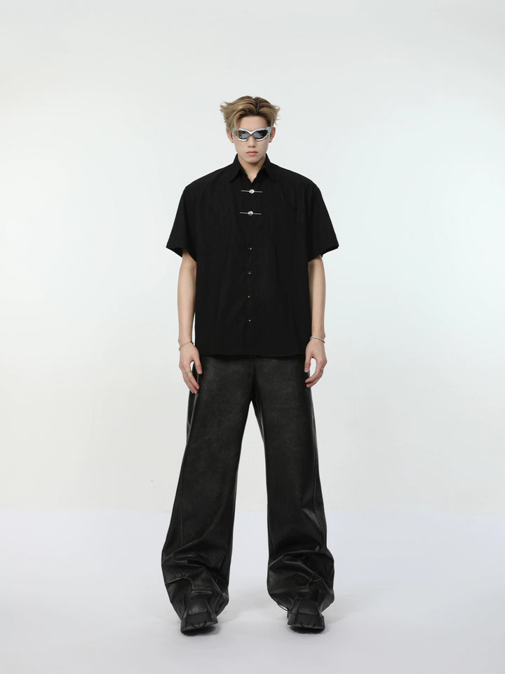 Metal Decor Short Sleeve Shirt