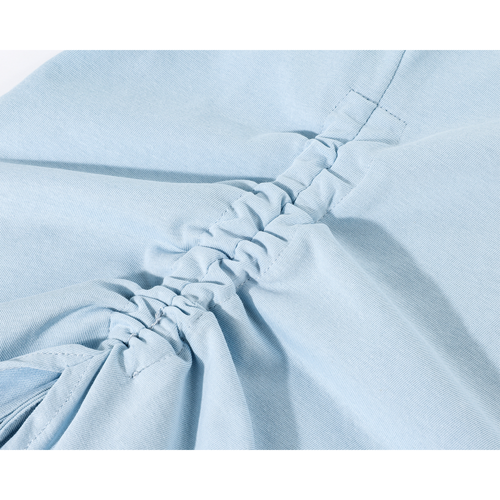 Pleated Ruched Sleeve Detail Slim Top