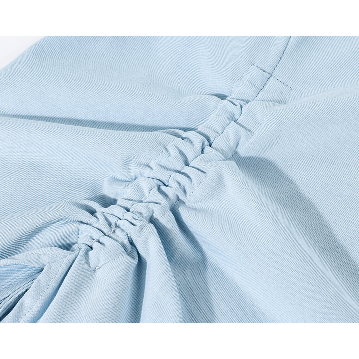 Pleated Ruched Sleeve Detail Slim Top