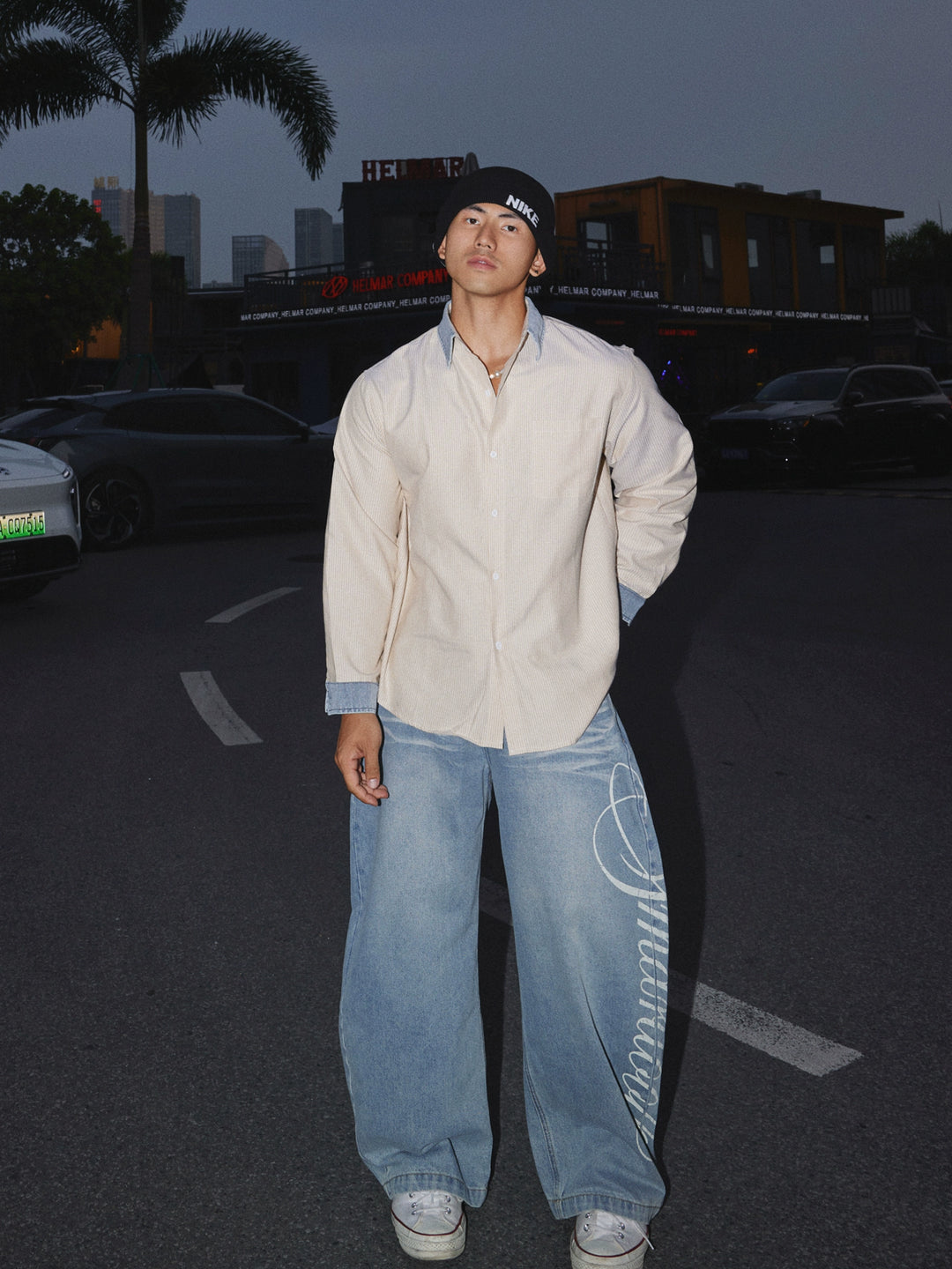 Loose Striped Long Sleeve Shirt