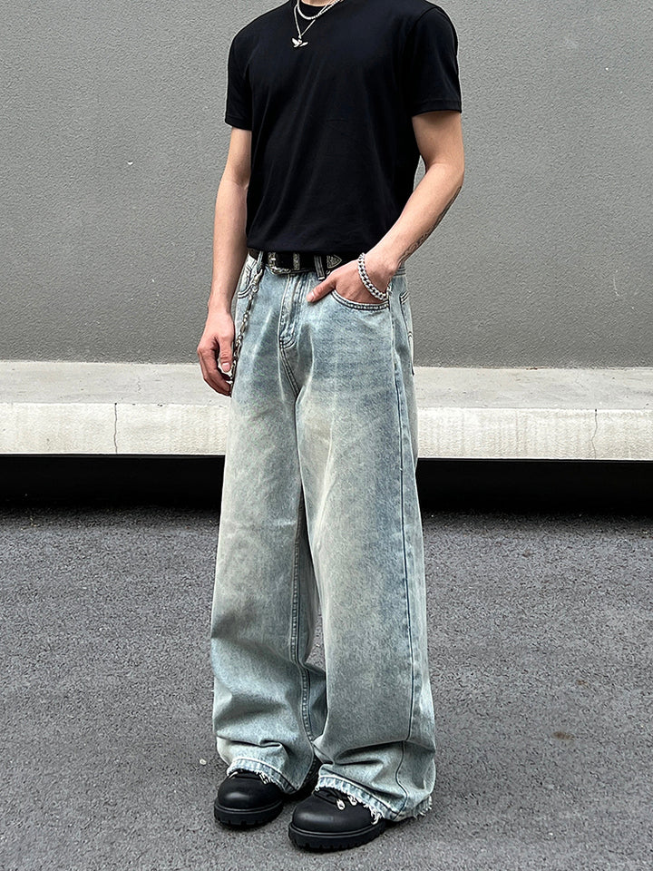 Light Blue Wide-leg Jeans
