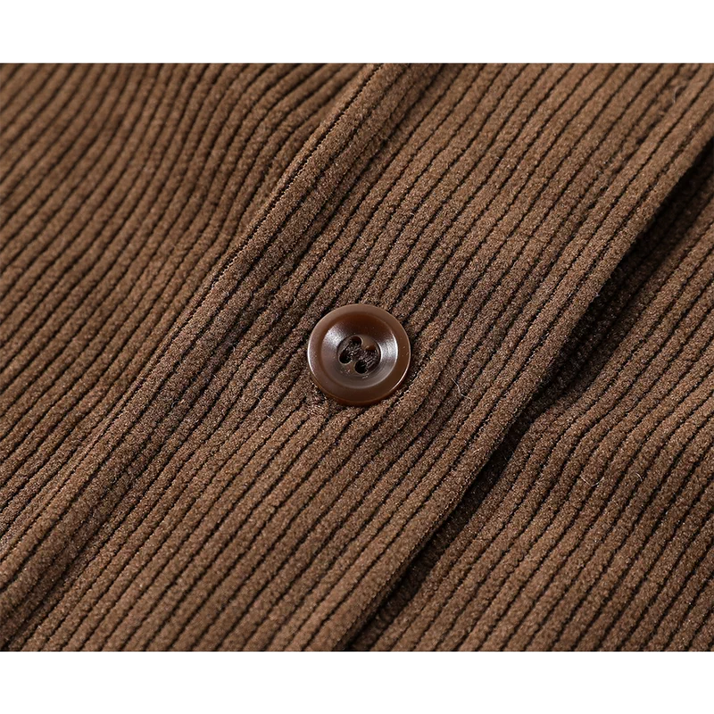 Corduroy Casual Button-Up Shirt