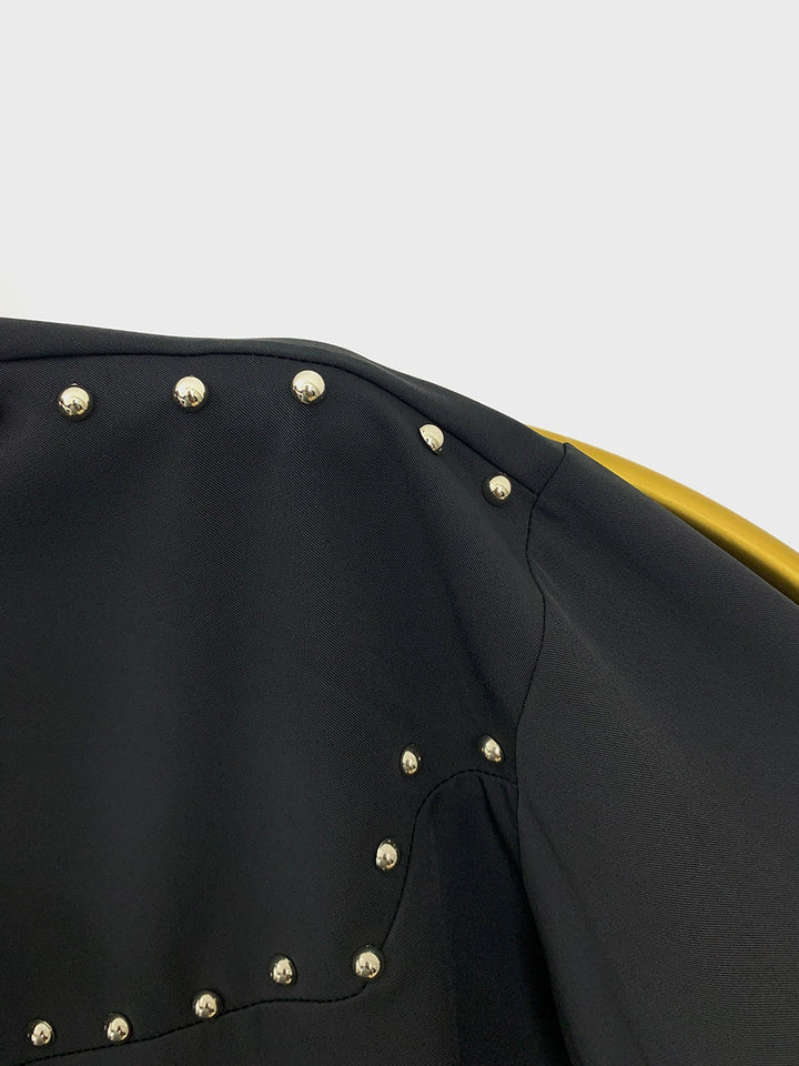 Rivet Detail Casual Long Sleeve Shirt