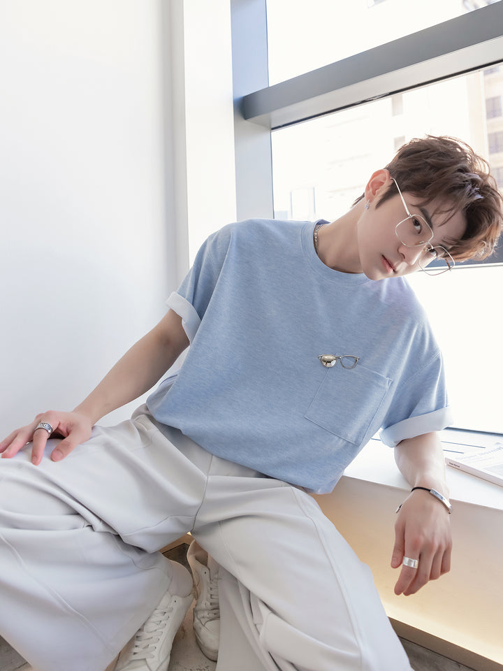 Casual Round Neck Short-Sleeve T-shirt