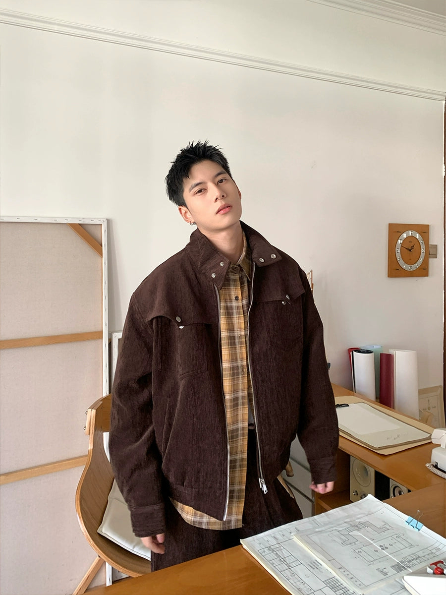 Corduroy Padded Cargo Jacket and Pants