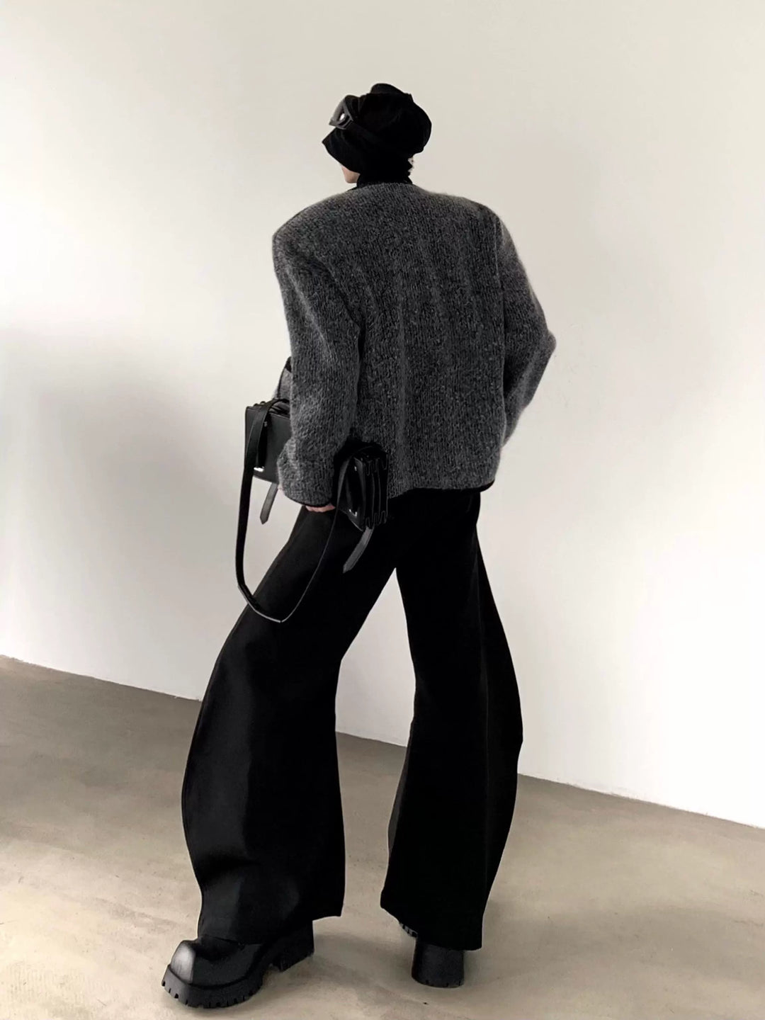 Wide Leg Micro-Flared Casual Pants
