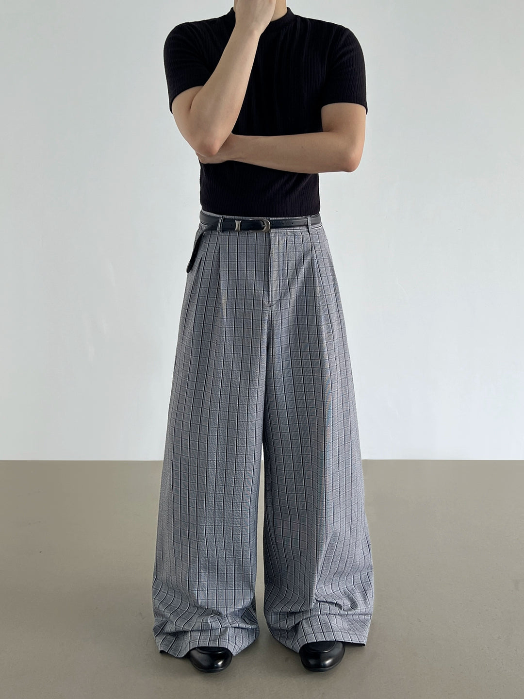 Plaid Striped Casual Pants