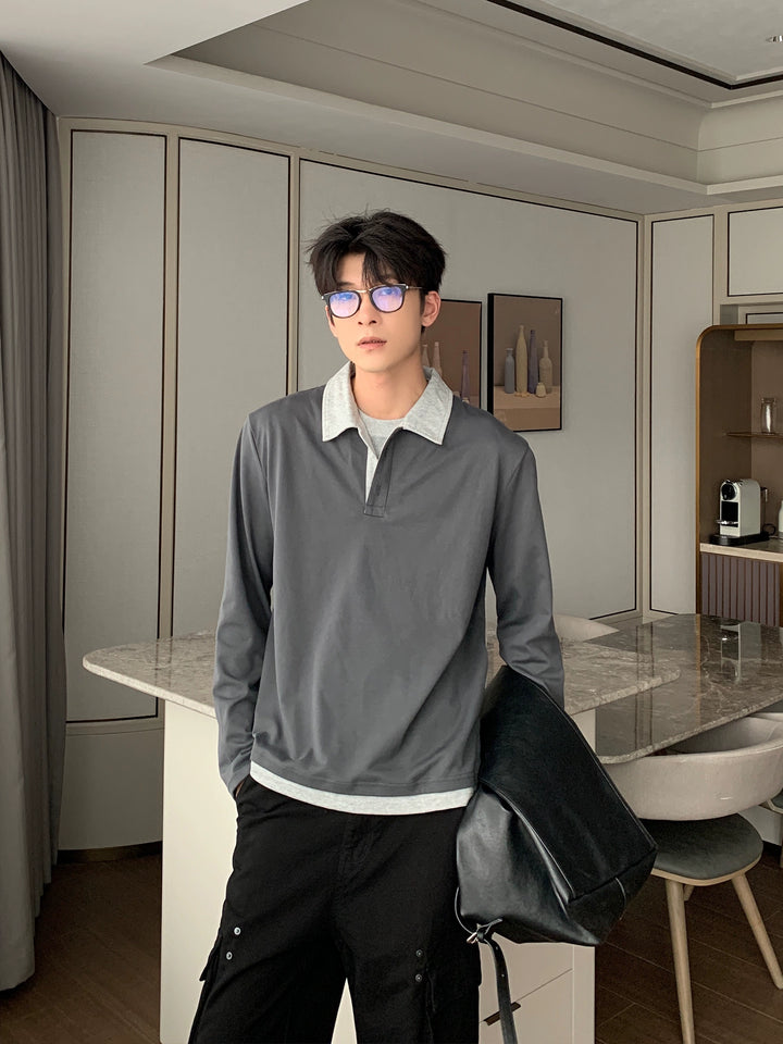 Quick-Dry Long Sleeve Shirt Collar Pullover