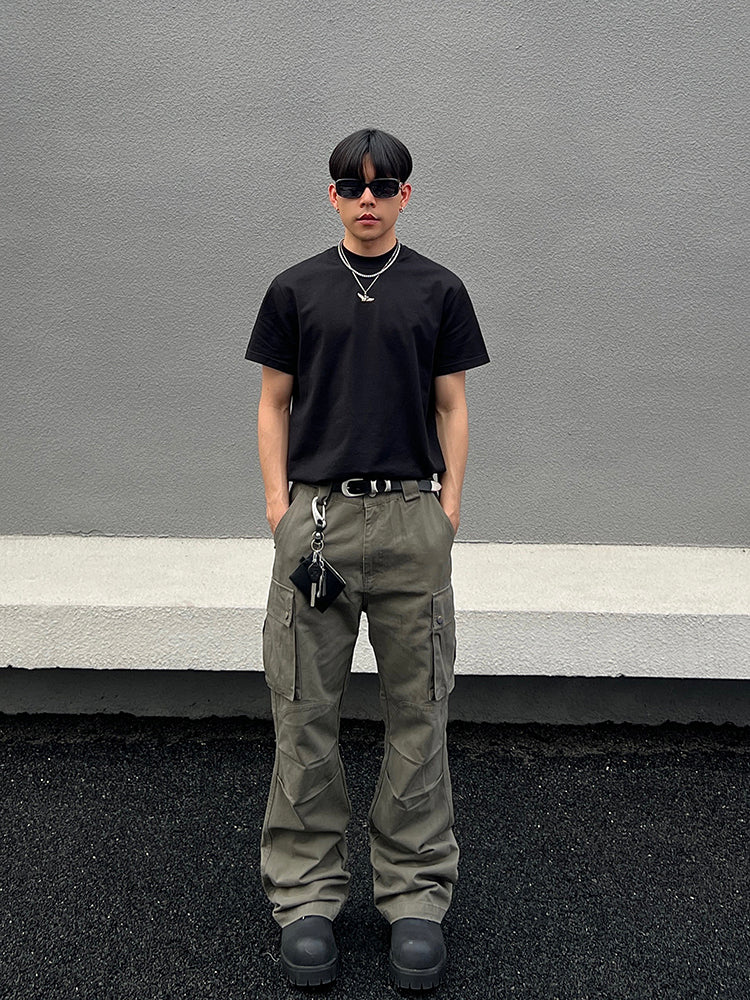 Pleated Quick-dry Multi-pocket Cargo Pants
