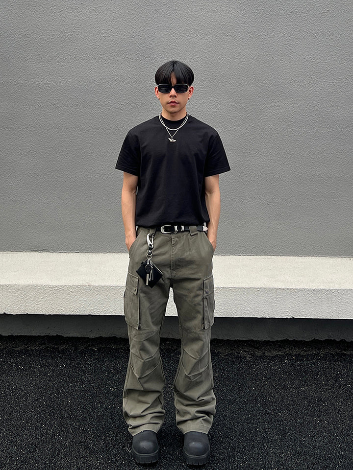 Pleated Quick-dry Multi-pocket Cargo Pants