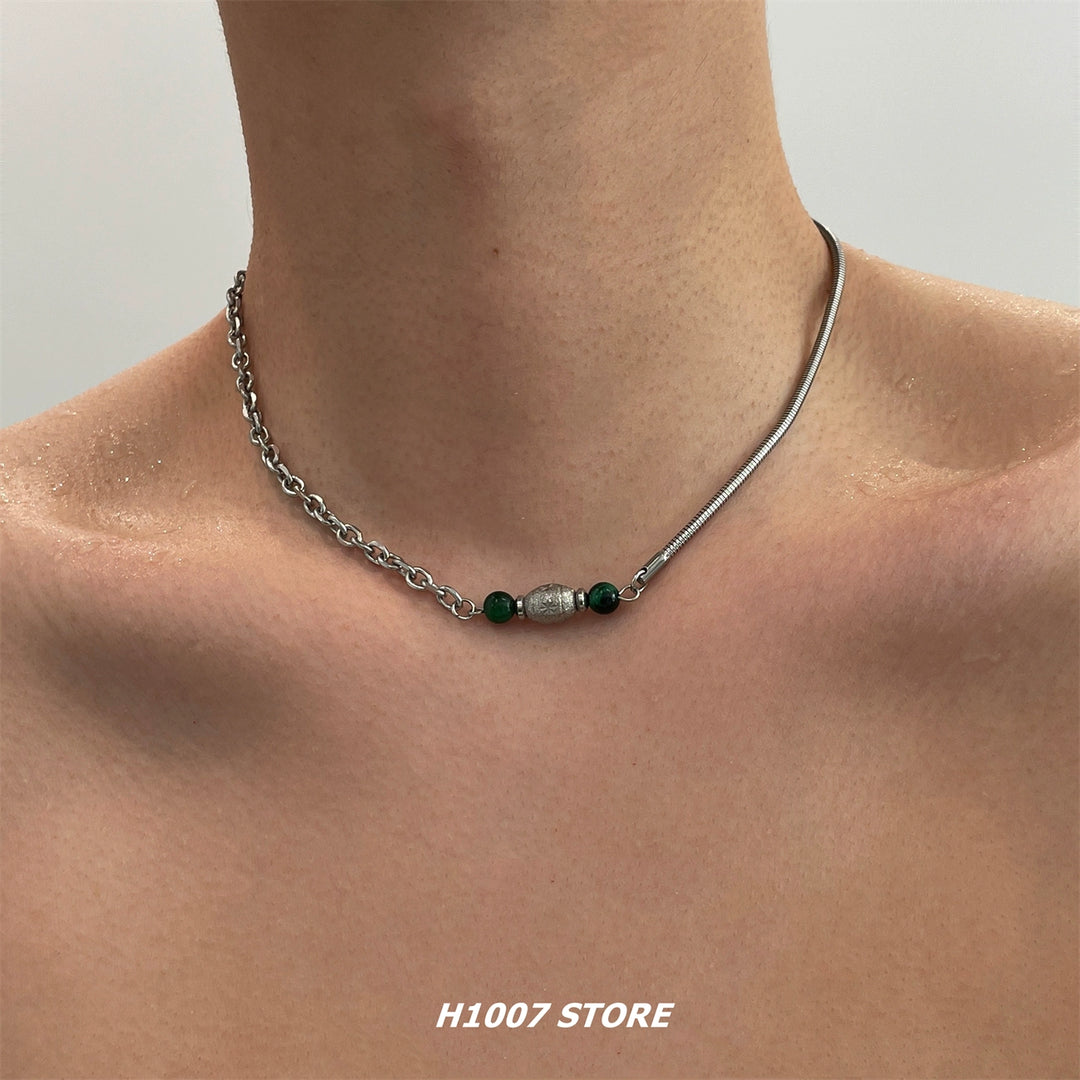 Leaf Pendant Titanium Steel Necklace