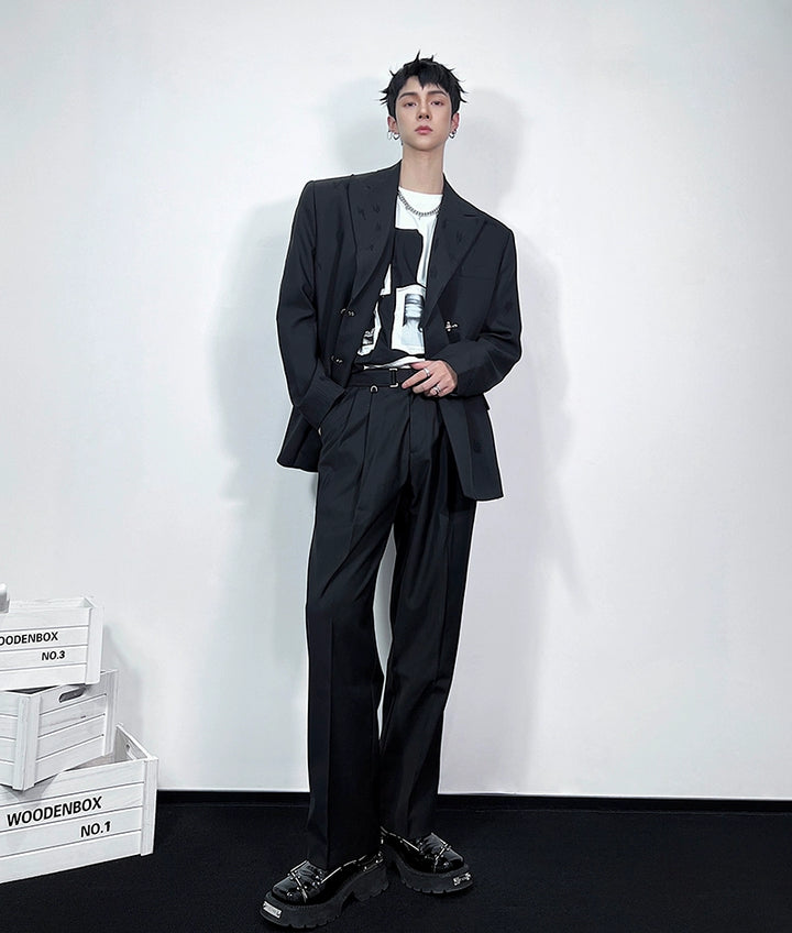 Layered Metal Pendant Hip-Hop Necklace