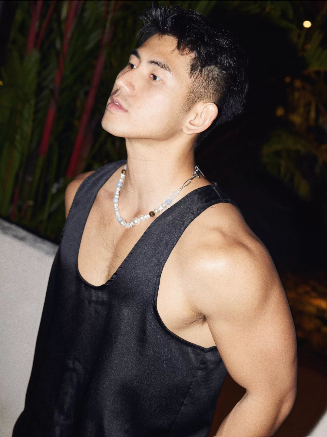 Satin Deep U-Neck Sports Vest