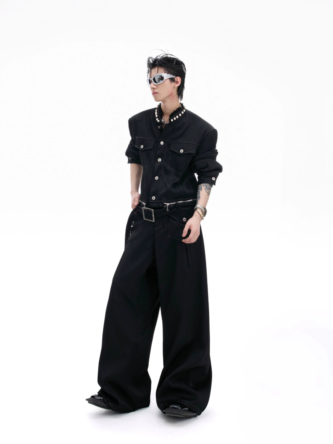Wide Leg Denim Pants