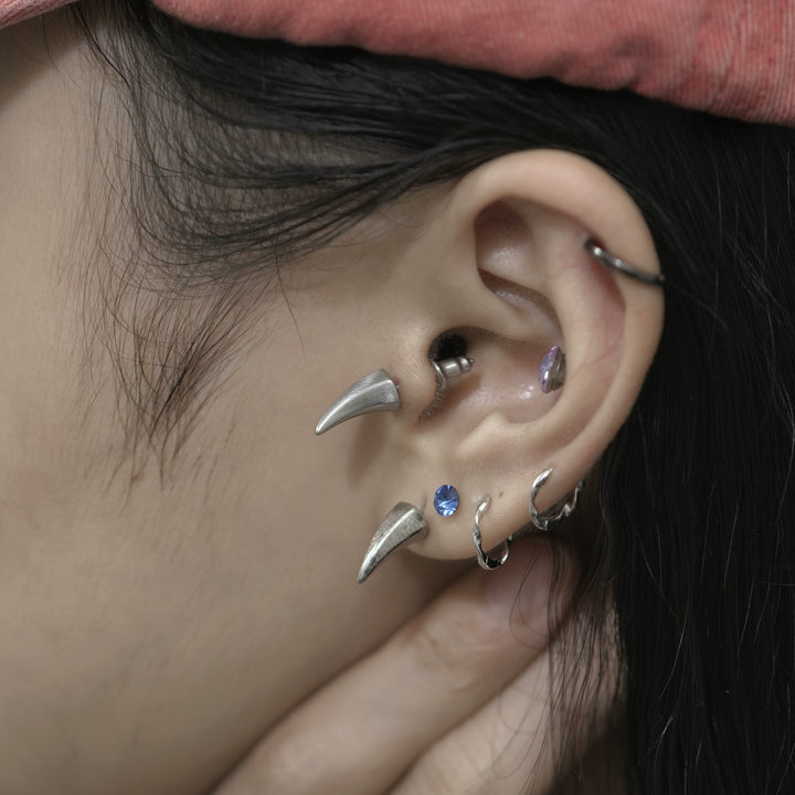 Vampire Fangs Punk Stud Earrings