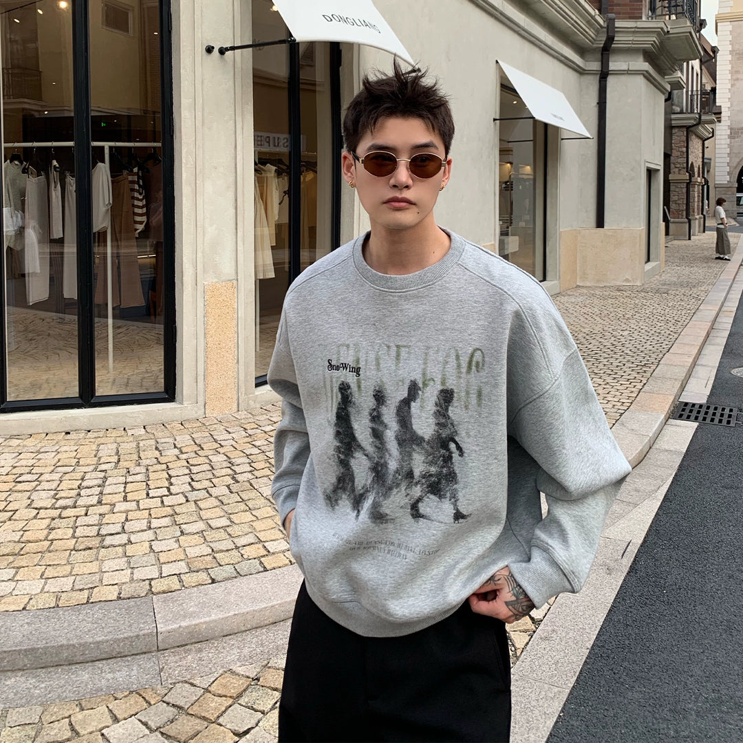 Character Print Loose Sweatshirt