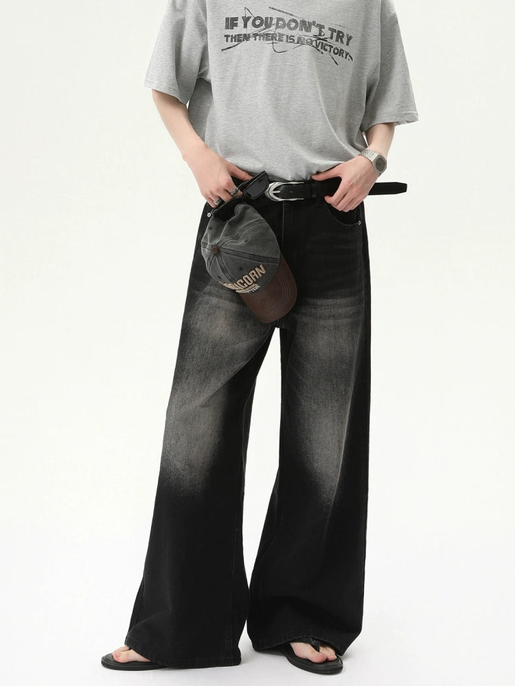 Gestresste gerade lockere Passform bodenlange Hose