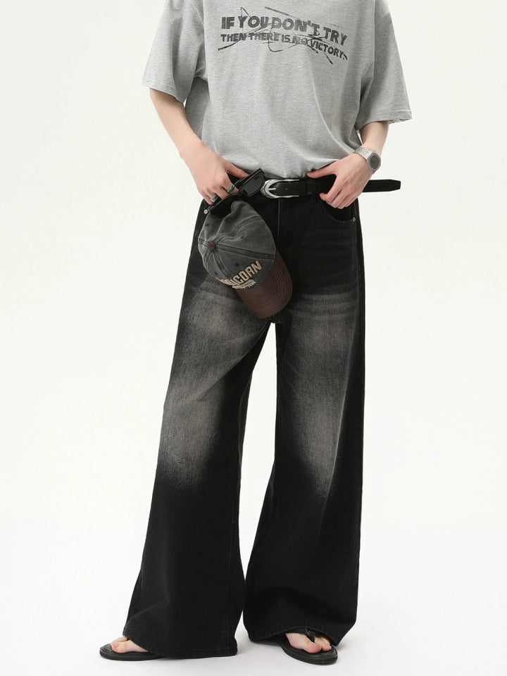 Gestresste gerade lockere Passform bodenlange Hose