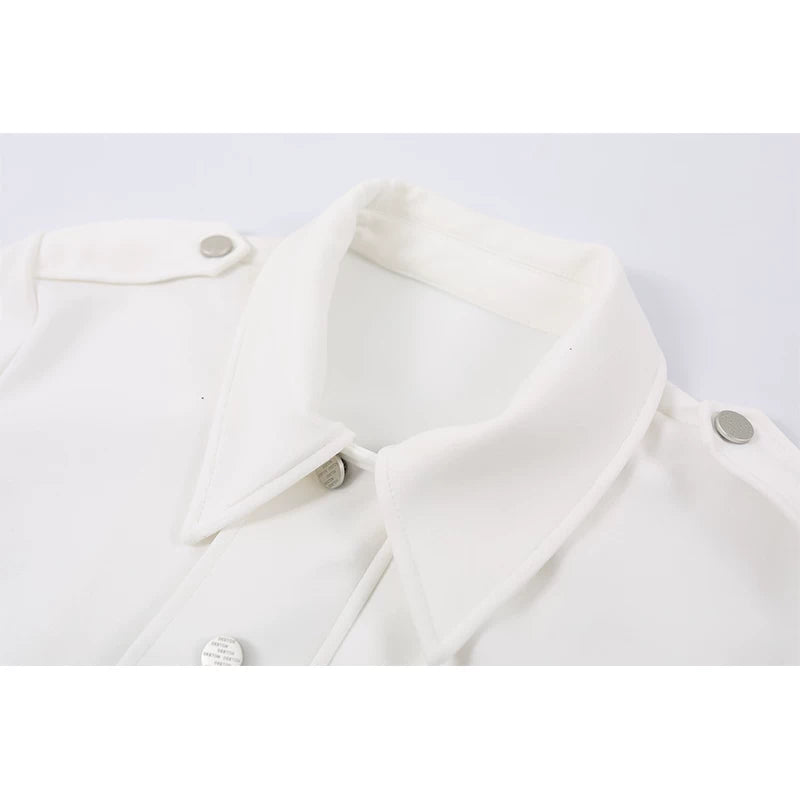 Stand Collar Jacket and Shorts