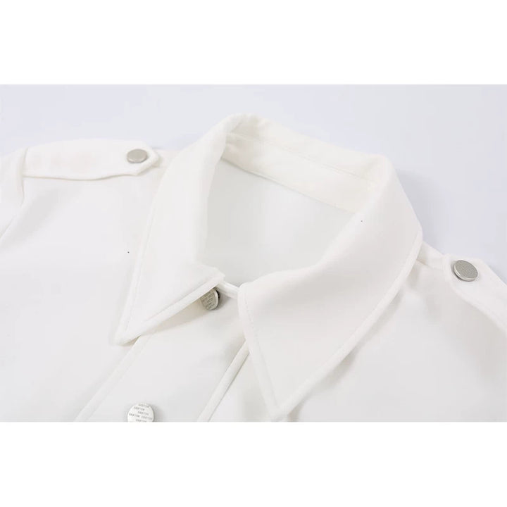 Stand Collar Jacket and Shorts