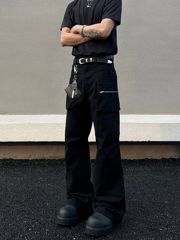 Multiple Pockets Straight-leg Cargo Pants