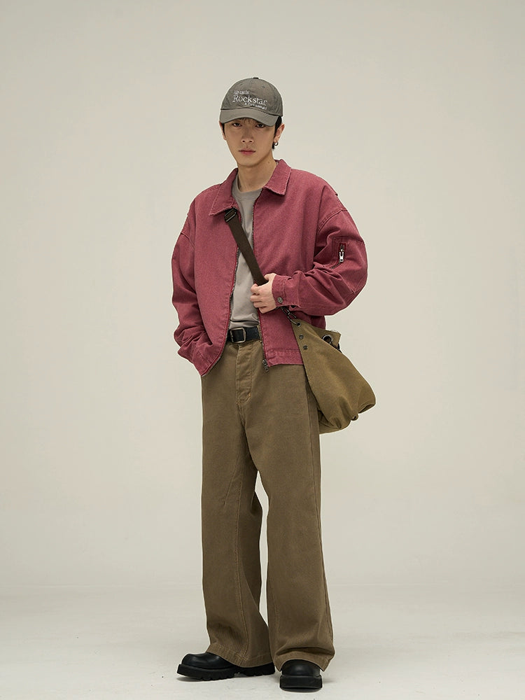 Retro brede ben street style jeansbukser