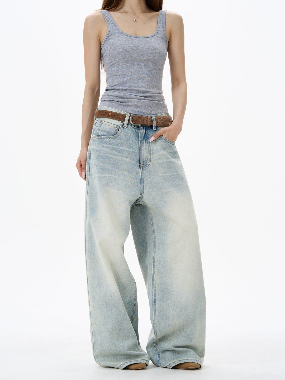 Straight Wide-Leg Jeans