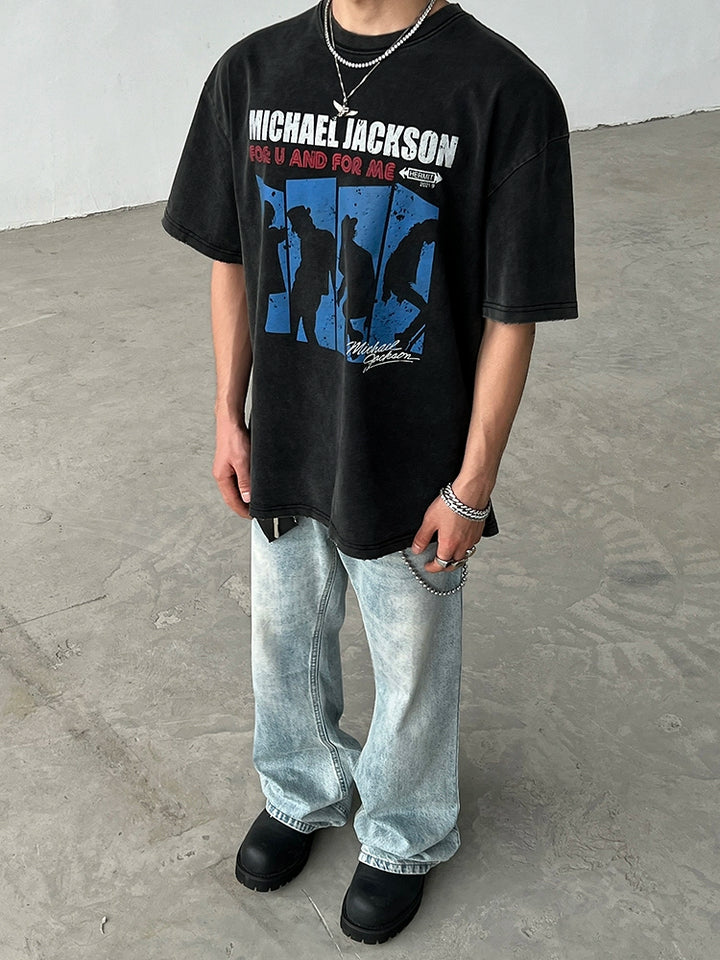 Vintage Distressed Band Graphic T-Shirt