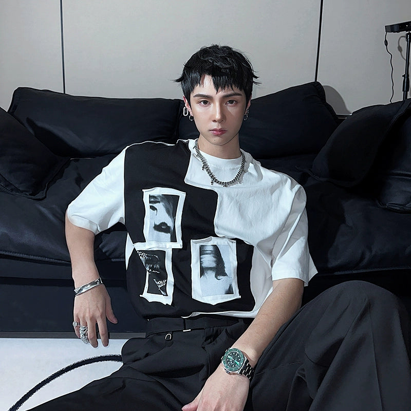 Layered Metal Pendant Hip-Hop Necklace