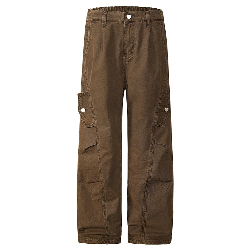 سروال كاجوال واسع الساقين مغسول