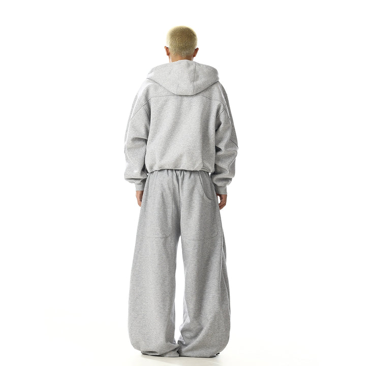 Wide Leg Deconstructed Casual Sweatpants