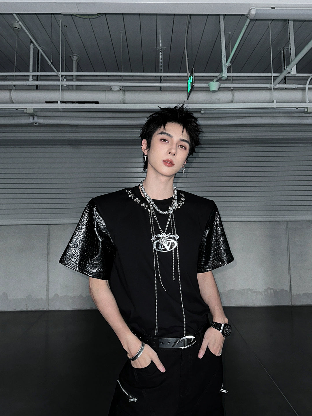 Loose Fit Cotton Mixed Fabric Pullover