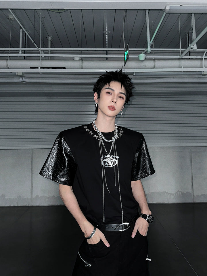 Loose Fit Cotton Mixed Fabric Pullover