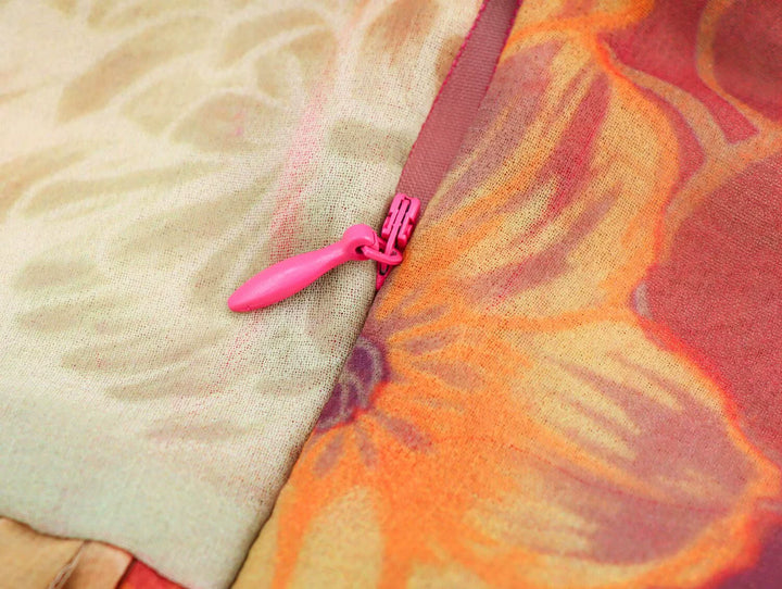 فستان ماكسي بدون حمالات مزخرف بطبعة زهور