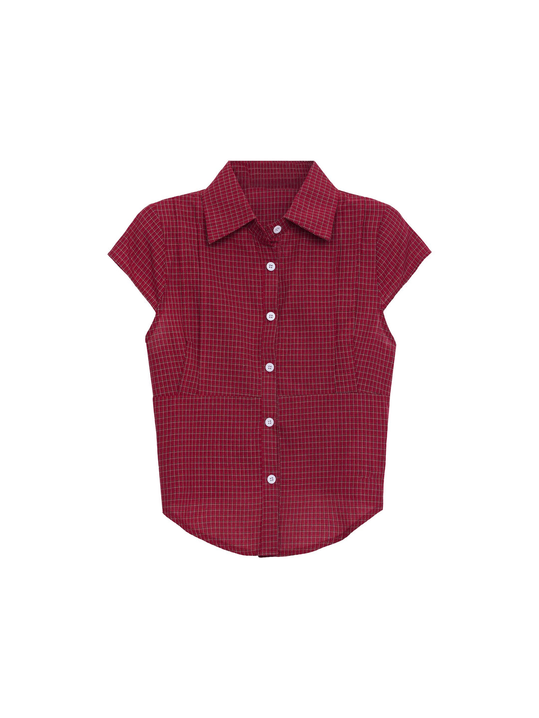 Plaid Short Sleeve Slim Fit Shirt