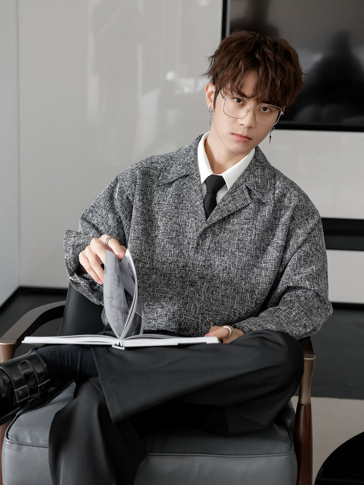 Cuban Collar Two-Piece Shirt