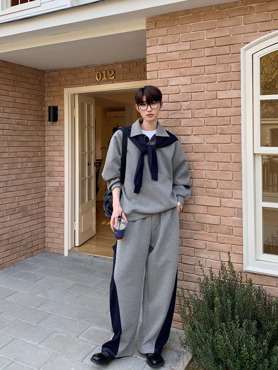 Cape Lapel Sweatshirt and Pants