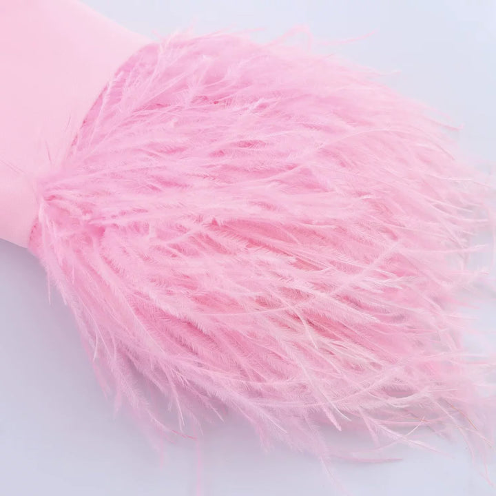 ז'קט וחליפה עם רצועת נוצות